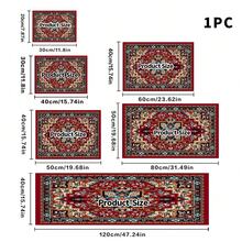 1pc Classic Persian Carpet Pattern Absorbent Drying Mat, Red And Blue-Green, Suitable For Dining Table, Coffee Machine, Multi-Purpose Drainage Pad, Home Gift, Desktop Decor - XYLSD-93 - View 12