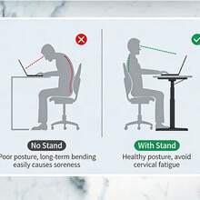 Nuevo soporte para portátil talla grande vendido, base de escritorio con altura ajustable en 6 niveles, portátil con ventilador para soplar aire frío y reducir el calor - Ver 7