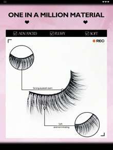 10 paires de faux cils en vison 3D naturels, faits de fibres réalistes fines, doux et naturels, imperméables, convenant au maquillage naturel, dramatique et quotidien, également pour le cosplay - Noir - Voir 4