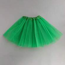 1 pieza Falda de tul, Falda tutú, Falda de ballet con vuelo - Verde Lima - Ver 2