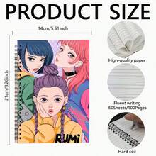 1pc Spiral Notebook, 100 Durable Spiral Bound Pages, Suitable For Study, Work And Note-Taking, High-Quality Paper Material, Sketchbook, Premium Paper, Gift For Shoppers, Study Planner, Themed Diary, Notebook. Suitable For All 4 Seasons - A5 - View 6