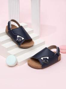 Sandalias planas para niñas, zapatos casuales de playa para niños en verano - azul real - Ver 2