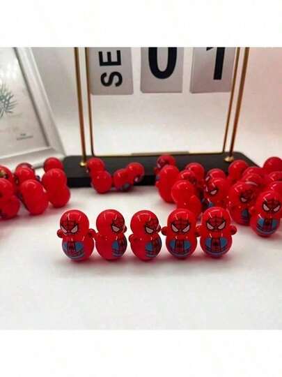 10 món đồ chơi hình nhân bằng nhựa nhỏ lắc lư - Màu đỏ và xanh dương, hoàn hảo để làm quà tặng bạn bè hoặc quà tặng ngày lễ, chủ đề siêu anh hùng, thiết kế vui nhộn, nhựa bền, tuyệt vời cho quà tặng năm mới, Ngày Valentine, Lễ Phục Sinh.