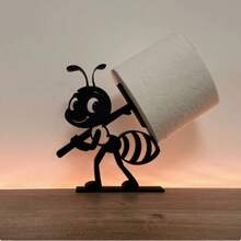 New Ant-Shaped Tissue Holder, A Creative Decoration For Bathrooms And Living Rooms, A Multifunctional Toilet Paper Storage Art Piece, Stands Firmly Without Tipping Over, Highly Practical - A - 查看 9
