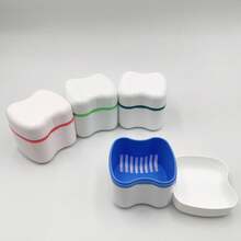 Dental Prosthesis Fixation Cleaning Set, Fixation Cleaner Box, Toothbrush, Double-Sided Toothbrush, Multi-Layer Bristles, Denture Cleaning, European Dental Prosthesis Cleaning Box, Dental Prosthesis Box With Invisible Fixation, Dental Prosthesis Cleaning Box With Double Layer And Filter, Denture Box, Travel Set. Back To School, Mother's Day, Father's Day Gift Ideas. - Multicolor - View 8