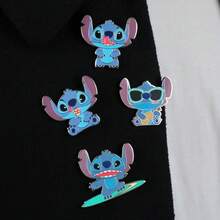 Monogram 1pc Officially Licensed Metal Alloy Cartoon Brooch, Cute Collectible Gift, Anime Peripherals, Skull Model Jewelry Decoration For Backpack, Clothes, Pencil Case, Daily Wear, Birthday Gift, Fashion Pin - Multiple Styles - View 6