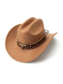 1. Mũ cao bồi miền Tây Halloween, Unisex, Chất liệu nỉ len mềm mại, Mũ cao bồi có khóa thắt lưng hình đầu bò, Thích hợp cho mùa tựu trường, các bữa tiệc ngày lễ, mặc hàng ngày và các dịp khác. - Kiểu 1 - Xem 10