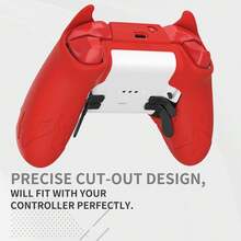 Purple Cute Demon Silicone Case For Xbox Elite Series 2 Controller, Anti-Slip Shockproof Skin With Thumb Grips - Red - 查看 5