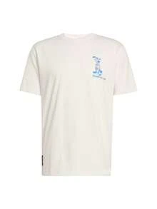 World Cup Full Body Protection 2026 Officially Authorized Mascot Print Beige Loose Casual Sports Short-Sleeve T-Shirt Simple And Elegant Football Tournament - trắng - Xem 3