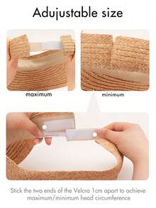 可调节拉菲草帽，男女通用防紫外线可折叠宽檐遮阳帽，休闲百搭波西米亚复古街头优雅风格，春夏款 - 彩色 - 查看 11