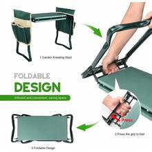 Garden Kneeler Seat, Foldable Gardening Bench With Extra Thick Pad, Heavy Duty Stool For Seniors, Includes 2 Tool Pouches & Claw Gloves, Portable Knee Support For Yard Work, Practical Outdoor Planting Gifts For Women, Men, Mom - A - Xem 9