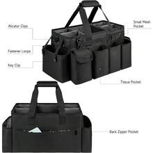 Cleaning Caddy Bag,Extra Large Cleaning Supplies Organizer With Handle For Housekeepers - Black - View 3