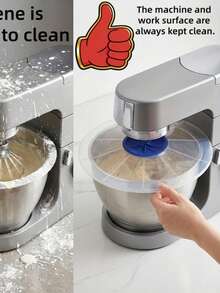 1pc Round Plastic Blender Splash Guard - Splash Cover With Measurement Scale, Oil-Resistant Lid, Easy To Clean Cooking Kitchen Accessory | Transparent Design | Easy To Clean Material - Multicolor - View 8