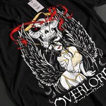 Overlord Shirt Ainz Tshirt Albedo T-Shirt Shalltear Top Demiurge Sebas Anime Tee - 黑色 - 查看 8