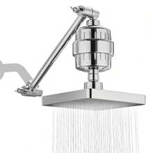 1 Set 6-Inch High Pressure Rain Shower Head With 15-Level Filter System And 11-Inch Adjustable Shower Arm Extension, For Shower Use Only - 3-piece Filter Set - View 7