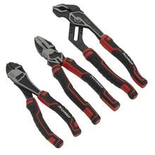 Sealey AK8377 High Leverage Chrome Vanadium Steel Comfort Grip Pliers Set 3pc - 彩色 - 查看 3