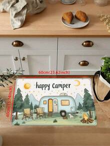 1pc Camper Camping Car Pattern Kitchen Rug, Kitchen Mat, Absorbent & Oil-Resistant Material Comfortable Standing & Walking Kitchen Foot Mat, Kitchen Floor Mat Striped Rug Bathroom Floor Mat, Home Office Area Mat, Laundry Room Sink Mat, Home Decor Kitchen Supplies Kitchen Decoration Kitchen Set Foam Mat - Multicolor - View 16