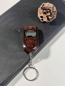 Contador electrónico de grano de madera, contador de recuento manual con retroiluminación LED, llavero con cordón portátil, dispositivo de recuento de sutras budistas, contador de reinicio preciso - Multicolor - Ver 4