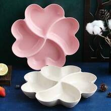 1pc Unstoppable Heart-Shaped Party Snack Service Tray, Appetizer Plate, Snack Bowl, Multi-Stage Snack Bowl Tray, Nut, Candy, Fruit Container, Reusable Plastic Snack Tray With 4 Compartments For Home And Restaurant,Kitchen,Christmas Gift Back To School - View 5