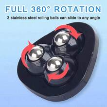 4 Pcs Black Premium Heavy Duty Swivel Wheels - Smooth 360° Rotation, Ultra-Stick Self Adhesive Caster Set For Effortless Movement On Storage Boxes, Furniture, Trash Cans, And Coffee Tables - View 3