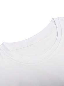 Summer Tops, Street Fashion Brand, Sports Car Print, Short-Sleeved Techwear Racing Pattern Cotton T-Shirt. - White - View 3