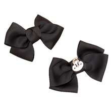 1 Pair Detachable Bow Design High Heel Shoes Decor Clips, Gift For Women,Shoe Rack,Storage Saver,Outdoor,Garden,Travel Essential,Portable,Beach Essential,Graduation Season,Commencement,Graduation Ceremony,Graduation Gift,Graduation Present,Graduation Gift,Graduation Present,Congrats Grad,Congratulations Graduate,Valedictorian,Finish School,Graduation Party - Black - View 7