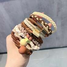 Bộ 5/25 chiếc dây buộc tóc phong cách Bohemian, dây buộc tóc co giãn hình vòng tay dễ thương với mặt dây chuyền hình trái tim và hạt cườm, phù hợp với mọi loại tóc, dây buộc tóc đuôi ngựa và dây buộc tóc xoắn ốc bền chắc, phụ kiện tóc thời trang Boho cho thể thao, hàng ngày, kỳ nghỉ, trường học, tiệc tùng, họp mặt và kiểu tóc cưới. - Nhiều màu - Xem 8