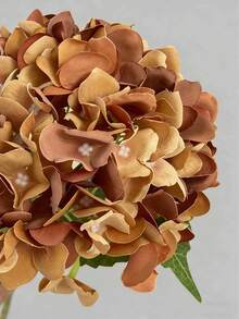 1 pieza Flor de Hortensia Faux Realista, Material de Alta Calidad Tipo Seda, Adecuado para Ramos de Boda DIY, Fiestas, Decoración del Hogar, Cocina, Jardín, Hotel, Oficina, Festividades de Primavera (Día de San Valentín, Día de la Madre), Decoraciones de Vuelta a Clases, Coronas DIY, Regalos - Café integral - Ver 4