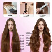 7pcs/Set 115g Seamless Clip-In Human Hair Extensions, Ombre Blonde Highlighted, PU Skin Weft, Invisible Hair Pieces - S613 - View 8