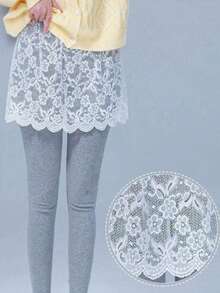 2件/1件 - 女士蕾丝边半身裙（带衬里）、印花卫衣搭配蕾丝边半身裙、时尚百搭吊带裙、蕾丝吊带裙、时尚带衬里半身裙 - 彩色 - 查看 2