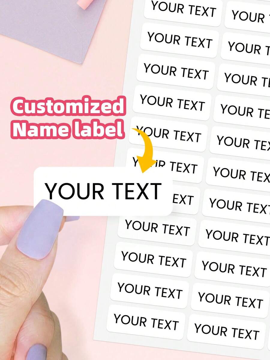 1-360pcs Customizable Name Labels & Personalized Stickers: Waterproof, Oil-Resistant, High Adhesive Strength, No Sticky Residue After Removal - Multicolor - View 1