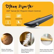1pc Steam Diverter For TM5 TM6 TM31 Accessories, 360-Degree Rotatable, Durable PP Plastic, Compatible With Home Kitchen Appliances For Efficient Steam Distribution, Steam Cleaner Accessory|Vacuum Cleaner Accessory|Functional Diverter - 1PC Grey - View 9