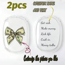 1 Conjunto de Capa Protetora de Fone de Ouvido Personalizada com Texto, Capa Protetora com Foto Personalizada, Capa Protetora Transparente com Nome Personalizado, Resistente a Arranhões para Apple Max, Presente Personalizado para Amigos, Família, Casais, Festivais, Aniversários e Comemorações - Claro - Ver 10