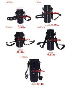 1 chiếc túi đựng cốc có quai đeo vai, túi giữ nhiệt cho cốc nước, túi bảo vệ cốc, túi đựng cốc thủy tinh có dây nâng. - màu đen - Xem 5