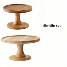 Juego de soporte para tartas con patas altas de bambú y moldes de papel para cupcakes, para la cocina, un regalo navideño - Amarillo - Ver 17