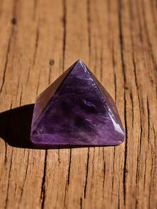 1pc Natural Crystal Pyramid Decor, Home Decoration, Meditation & Healing Crystal Pyramid - 2.8-3.2cm Pyramid - View 6