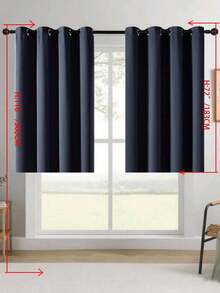 1pc/2pcs Blackout Curtains, Thermal Insulated Blackout Curtains, Opaque Curtains With Grommets, Light Blocking And Heat Insulation, UV Protection, Suitable For Bedroom, Home, Living Room Decoration, Thickened Light Blocking Curtains For Bedroom And Living Room, Providing Privacy And Temperature Control - Navy Blue - View 27
