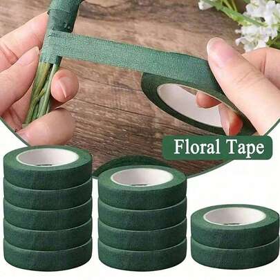 6 cuộn băng dính trang trí hoa màu xanh lá cây, vật liệu quấn thân bó hoa cưới tự làm, vật liệu đóng gói bó hoa cho cửa hàng hoa, ngày Valentine, ngày của Mẹ, ngày của Cha, băng dính cắm hoa để đóng gói và trang trí bó hoa, đồ dùng đám cưới, băng dính hoa, băng dính chuyên dụng cho hoa, băng dính cắm hoa, quấn thân bó hoa, quà tặng bó hoa cưới, sinh nhật, lễ tốt nghiệp.