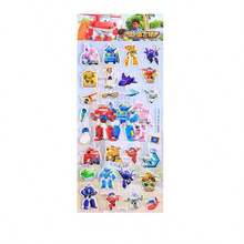 Super Wings Cartoon Bubble Stickers, 3D Sticker Decals, Children's Toys, Cute Gift For Boys - Multicolor - View 5