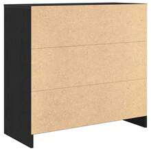 vidaXL Sideboard mit Schublade Eiche Schwarz 80x34x76 cm Holzwerkstoff, Kommode, Schrank, Flurschrank, Anrichte, Küchenschrank, Wohnzimmerschrank - Eiche Schwarz - Übersicht 10