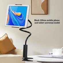 重型鹅颈平板电脑支架，带360°旋转螺旋底座 | 可调节倾斜角度手机/平板电脑支架，适用于床上、办公室、厨房和健身房 | 解放双手，完美观看角度 | 送给学生、远程工作者和烹饪爱好者的理想礼物，母亲节、父亲节佳选 - 彩色 - 查看 8