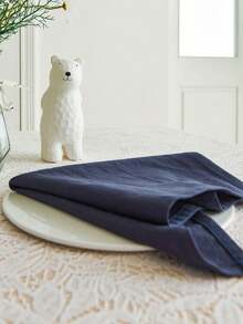 1/2/6pcs Navy Blue Soft Classic Art Wedding Hotel Napkins, Suitable For Home Decor And Daily Use - Multicolor - View 4