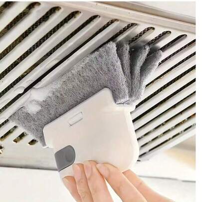 1 pieza Cepillo de limpieza para ranuras de ventanas, Limpiador de vidrios de ventanas, Herramienta de limpieza para rieles de alféizares de ventanas, Cepillo de limpieza de ventanas