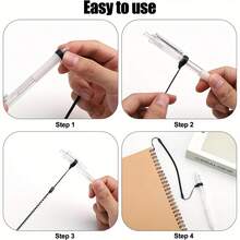 Bộ 5/10 dây buộc bút đàn hồi có vòng silicon, giá đỡ bút có thể thu gọn, dây buộc bút kẹp, giá đỡ bút máy tính bảng, dây buộc bút chống thất lạc, cố định giá đỡ bút vào màn hình, dụng cụ chống thất lạc thiết thực cho văn phòng và học tập. [Cần tự lắp ráp] - A - Xem 6