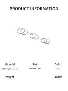 1pc S925 Sterling Silver Vintage Mini Twisted Nose Ring, Includes Pierced Nose Ring Style, Suitable For Daily Wear For Women, Also An Excellent Gift For Girlfriend, Mother And Sister - Single Smooth Nose Ring - View 7