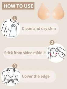 1 cặp băng dán silicon nâng ngực giúp tôn dáng vòng một, chống trượt, thích hợp cho váy hở lưng, đám cưới, tiệc tùng. - Nhiều màu - Xem 3