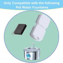 2.2L Stainless Steel Cat Water Fountain Replacement Filter - 12 Filters and 12 Sponges - View 3