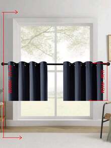 1pc/2pcs Blackout Curtains, Thermal Insulated Blackout Curtains, Opaque Curtains With Grommets, Light Blocking And Heat Insulation, UV Protection, Suitable For Bedroom, Home, Living Room Decoration, Thickened Light Blocking Curtains For Bedroom And Living Room, Providing Privacy And Temperature Control - Navy Blue - View 53