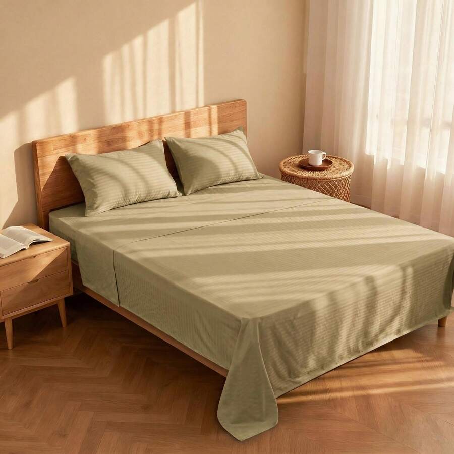 SERAPHINEX Alta Calidad Juego De Sábanas De Microfibra Lisa – Suave Y Agradable Al Contacto Con La Piel, Transpirable Y Duradero, Adecuado Para Individual 90*200 Cm / Matrimonial 135*200 Cm / Queen 150*200 Cm / King 180*200 Cm, Conjunto Incluye Funda De Cama, Sábana Y 1/2 Fundas De Almohada, Combinación Perfecta Para Dormitorio.