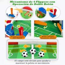 Juego de Mesa de Futbolín de Tamaño Extra Grande con 2 Balones de Fútbol Juguetes para Noches de Juegos Familiares Reuniones y Futbolito para Niños - azul y verde - Ver 4